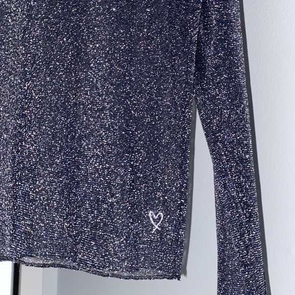 Victoria’s Secret Long Sleeve Sheer Glitter Top - Picture 2 of 4